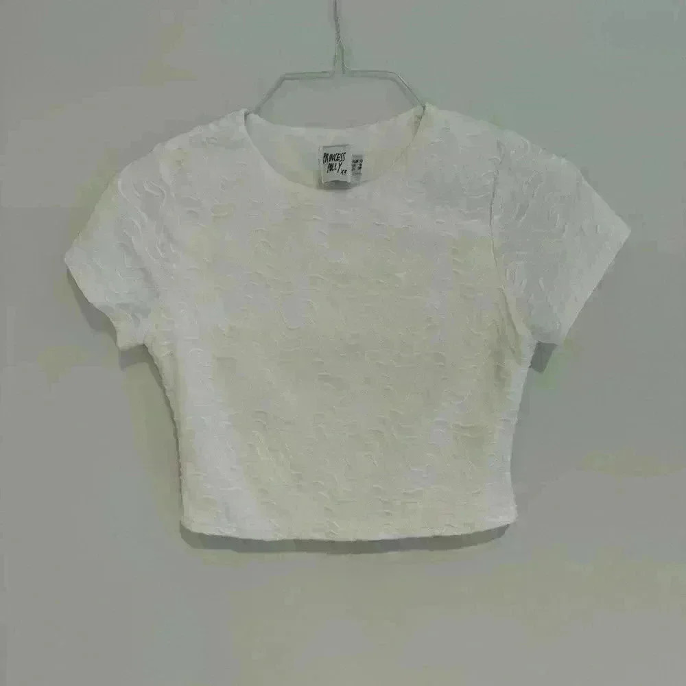 Princess Polly White Crop Top US 6 Like New